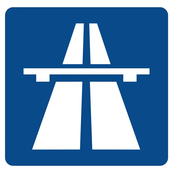Verkeerstekens Pictogram Snelweg Verkeerstekens Autobahn Bundesautobahn Bab Symbool Snelweglogo Vlakke — Stockvector
