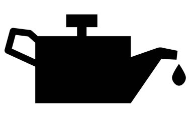 Araba yağı simgesini değiştir. Motor yağı işareti. Gösterge panelinde araba kontrolü. Yağ vagonu logosu. düz biçim.