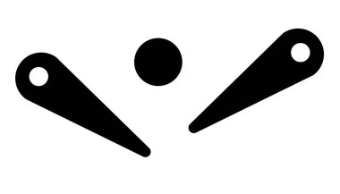 Pinball ikonu. Pinball logosu. Pinball tabelası. düz biçim.