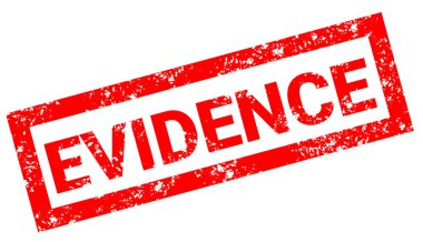 Beyaz arka planda Avidence kırmızı kauçuk damgası. Havacılık damgası işareti. Havacılık damgası sembolü. Havacılık damgası işareti.