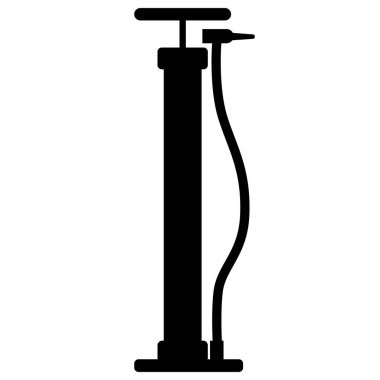 Bisiklet pompası ikonu. Araba pompası tabelası. düz biçim.