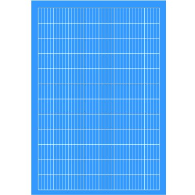 Mavi baskı ızgara arka planı. Şebeke çizgisi tel örgüsü desenli. Paspas kesmek için işaretlenmiş boş şablon, ofis defteri. düz biçim.