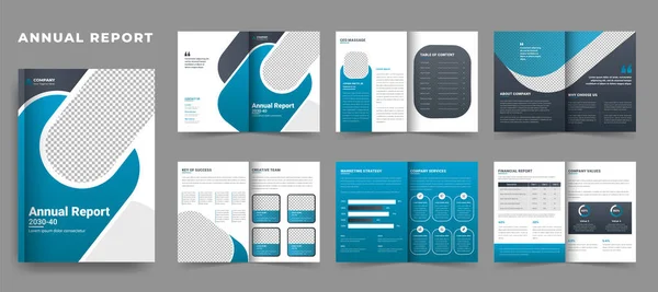 Modèle Brochure Entreprise Rapport Annuel Profil Entreprise — Image vectorielle