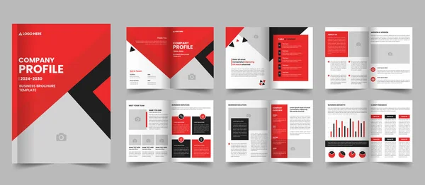 Yaratıcı şirket profil şablonu tasarımı, kurumsal broşür tasarımı, iş broşürü