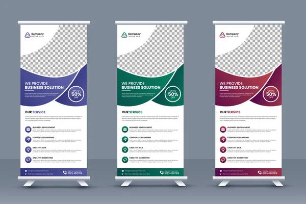 Modern kurumsal işletme ajansı pankart tasarımı ya da afiş şablonu, sergi afişi