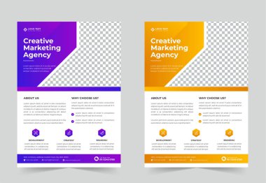 Modern şirket broşürü tasarımı veya dijital pazarlama a4 broşürü şürü 