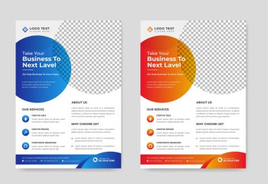 Business Corporate Flyer Design Şablon veya Creative Dijital Pazarlama Ajansı broşürü