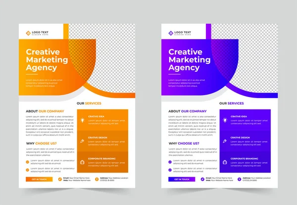 Şirket broşür tasarımı ve tanıtım a4 uçucu şablonu