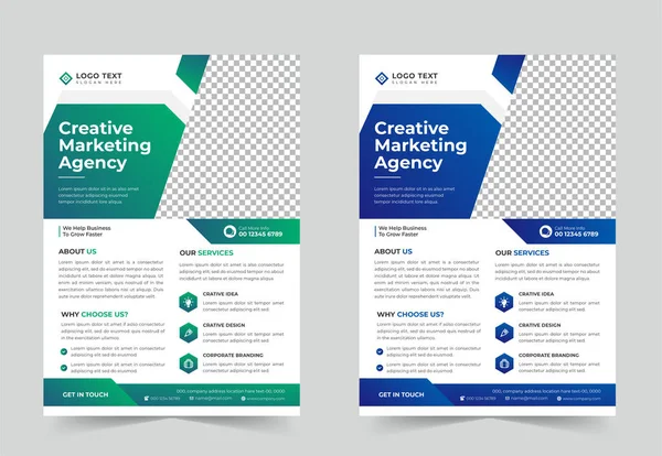 Yaratıcı şirket broşürü tasarım şablonu ve dijital pazarlama broşürü tasarımı