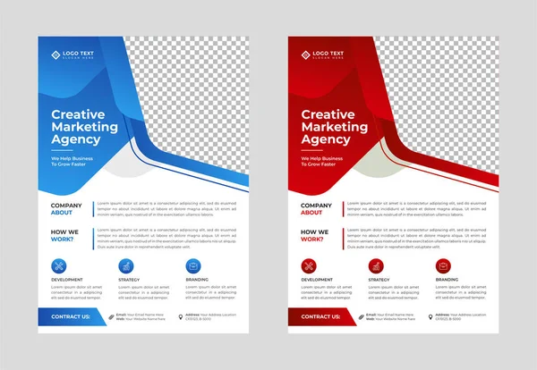 Şirket broşür tasarımı veya Modern dijital pazarlama şablonu