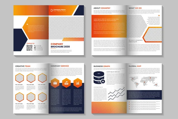 现代公司简介小册子模板设计和商业计划书设计 公司简介 项目计划书 — 图库矢量图片