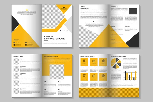 Corporate Business Broschüre Template Design Und Business Proposal Layout Design — Stockvektor