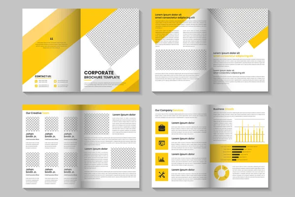 创意企业商业小册子模板设计和小册子可编辑模板布局 商业组合 项目建议书 — 图库矢量图片