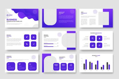 Yaratıcı iş dünyası PowerPoint sunumu şablon tasarımı sunar. Modern açılış konuşması sunum arkaplanı, broşür tasarımı için kullan,