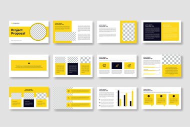 Business powerpoint presentation slides template and project proposal template, company profile brochure, booklet, business plan presentation template clipart