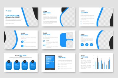 Yaratıcı İş Planı PowerPoint sunumu şablon veya kurumsal iş portföyü sunum şablonu, modern açılış sunumu