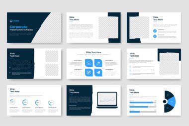 Ticari Powerpoint sunumu şablon veya kurumsal iş sunumu sunumu slayt düzeni ve şirket profili, proje öneri broşürü, bilgi zaman çizelgesi