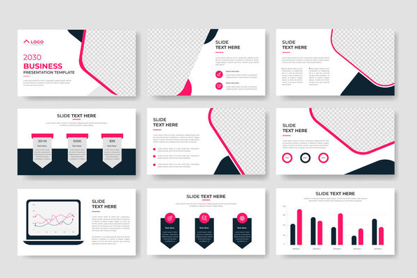 Business PowerPoint presentation slides template design. Use for modern keynote presentation background, brochure layout design