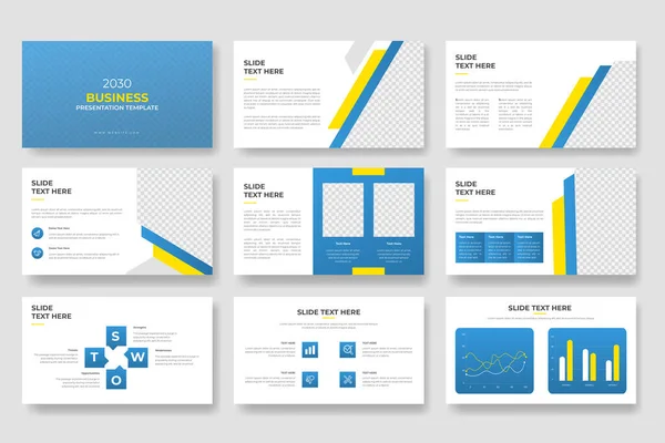 Creative Business Powerpoint Presentation Slides Template Design Use Modern Keynote — Stock Vector