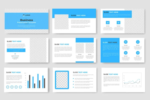 Business Powerpoint Presentation Slides Template Corporate Business Presentation Slide Layout — Stock Vector