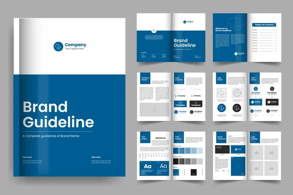 Marka kılavuz şablonu tasarımı ve marka el kitabı düzeni