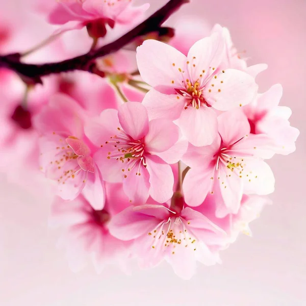 Realistic sakura cherry blossom background and Beautiful sakura pink flowers