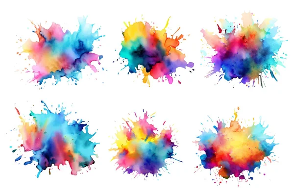 Αφηρημένη Μελάνη Splash Φόντο Χρωματιστή Υφή Πιτσιλίσματος Χρώματος — Διανυσματικό Αρχείο
