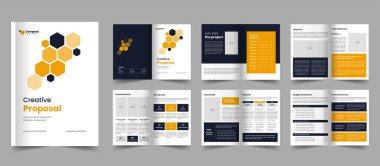 Proje önerisi veya iş teklifi broşürü tasarım ve şirket profil düzeni