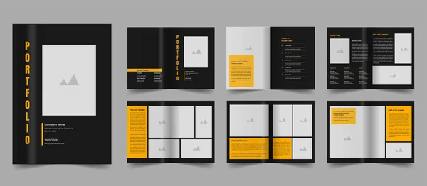 Διαμόρφωση Χαρτοφυλακίου Graphic Design Portfolio Template — Διανυσματικό Αρχείο
