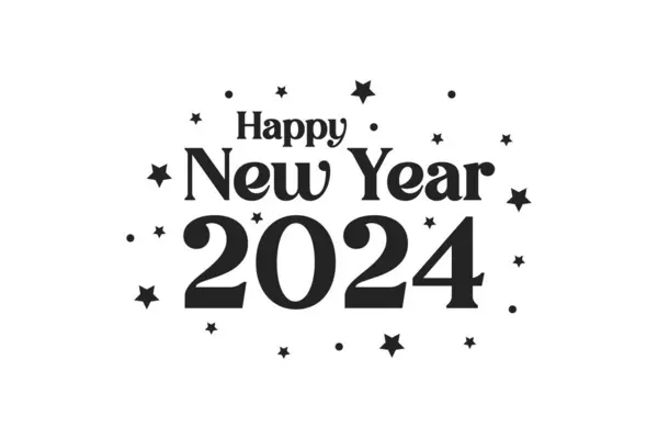 Gelukkig Nieuwjaar 2024 Typografie Ontwerp Collectie Van Kleurrijke 2024 Nieuwjaar Stockillustratie