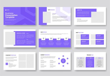 Yaratıcı iş dünyası PowerPoint sunumu şablonu slaytlar. Sunum, broşür ve broşür, kurumsal rapor, pazarlama, reklam, yıllık rapor