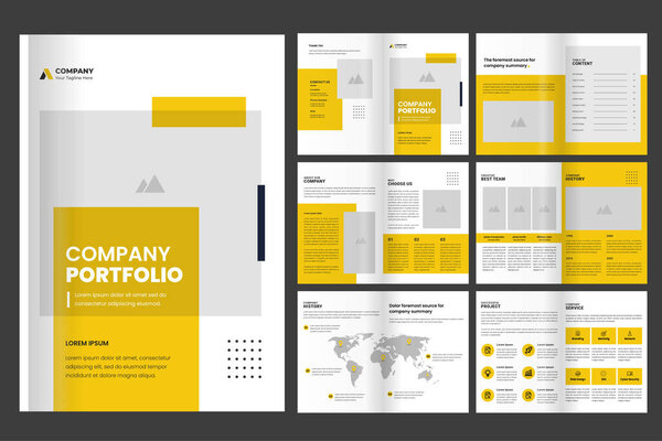 Modern company profile brochure Layout, portfolio template design, Corporate business presentation guide brochure
