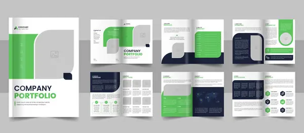 Corporate Business Presentatie Gids Brochure Template Met Cover Design Modern Vectorbeelden
