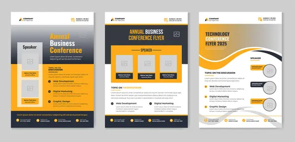 Kurumsal iş konferansı a4 broşür deseni ya da çevrimiçi webinar ve teknoloji konferansı sosyal medya afişi, canlı webinar olay davetiye tasarım şablonu, toplantı şablonu
