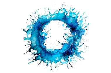 Soyut renkli gökkuşağı renk çizimi ve Suluboya Çember Çerçeve Arkaplanı