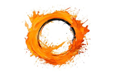 Soyut renkli gökkuşağı renk çizimi ve Suluboya Çember Çerçeve Arkaplanı