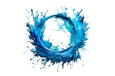 Soyut renkli gökkuşağı renk çizimi ve Suluboya Çember Çerçeve Arkaplanı