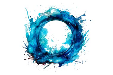 Soyut renkli gökkuşağı renk çizimi ve Suluboya Çember Çerçeve Arkaplanı