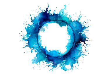 Soyut renkli gökkuşağı renk çizimi ve Suluboya Çember Çerçeve Arkaplanı