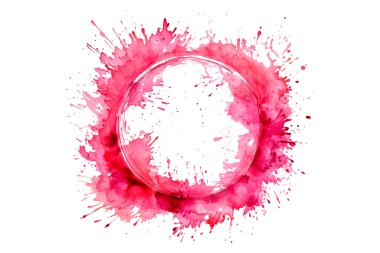 Soyut renkli gökkuşağı renk çizimi ve Suluboya Çember Çerçeve Arkaplanı