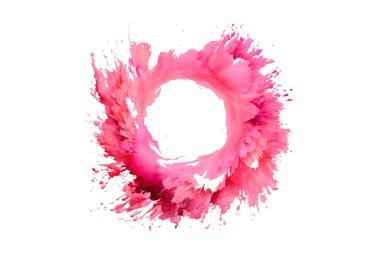 Soyut renkli gökkuşağı renk çizimi ve Suluboya Çember Çerçeve Arkaplanı