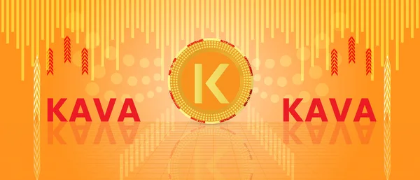 stock image Kava cryptocurrency banner background illustration