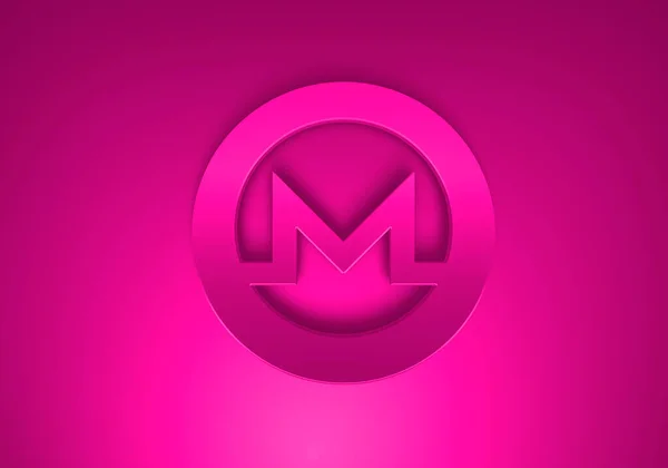 Monero Xmr Netzwerktechnologie Kryptowährungskonzept Logotyp Illustration Dezentrales Blockchain Konzept Zur — Stockfoto