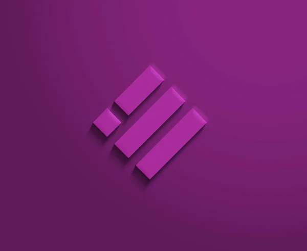 Binance Usd Busd Логотип Криптовалюти Ізольований Фіолетовому Фоні Ілюстрації Банер — стокове фото
