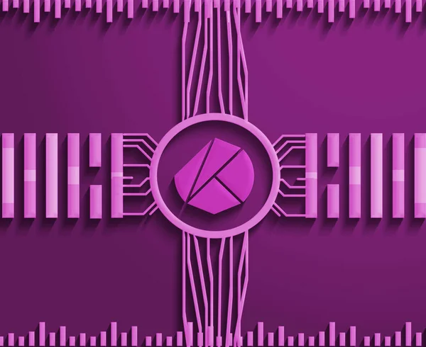 Логотип Klaytn Klay Cryptocurrency Изолирован Фиолетовом Фоне — стоковое фото
