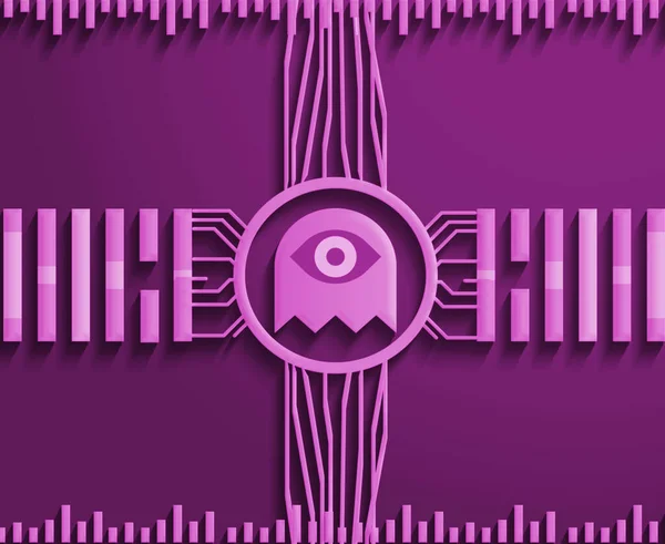 Логотип Криптовалюты Looksrare Изолирован Фиолетовом Фоне — стоковое фото