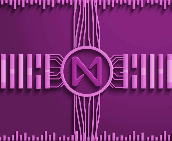 Логотип Prycol Cryptocurrency Выделен Фиолетовом Фоне — стоковое фото