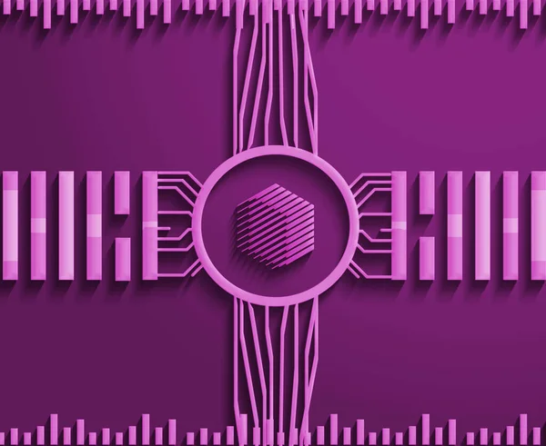 Логотип Ren Cryptocurrency Выделенный Фиолетовом Фоне — стоковое фото