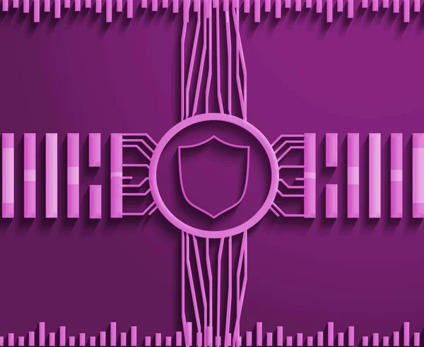 Trust Wallet Token Cryptocurrency 3d logo isolated on purple background illustration banner