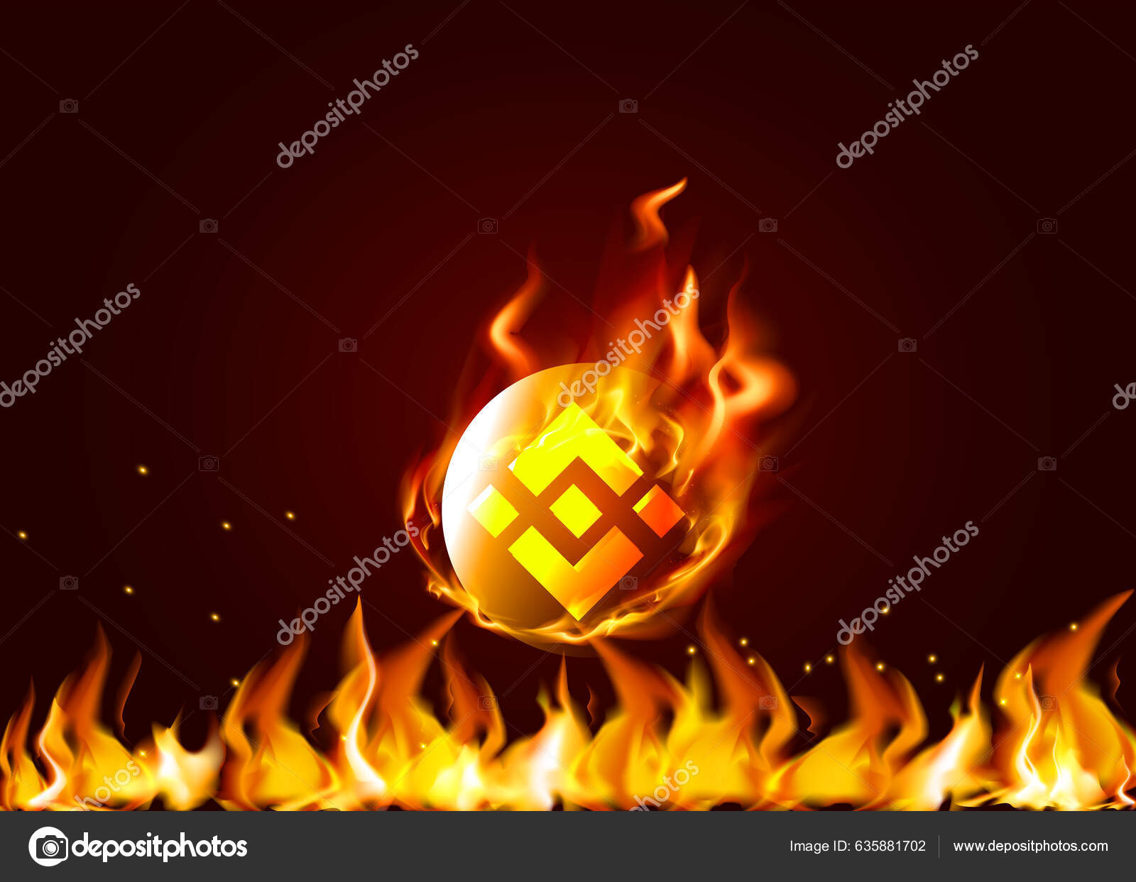Binance Coin Bnb Cryptocurrency Coin Fire Concept Illustration Futuristic  Decentralized — Stock Photo © Kiran360Degree #635881702